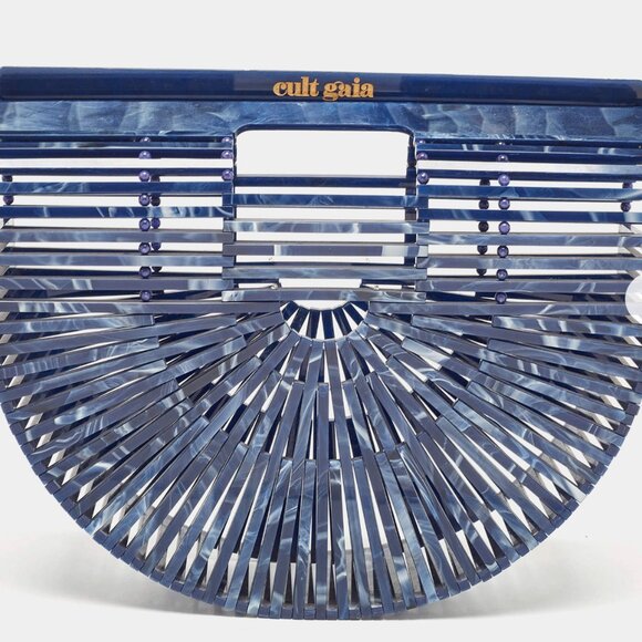 Cult Gaia Purse Acrylic Ark Small | Lapis | Cult Gaia Acrylic Ark Clutch - Picture 10 of 10